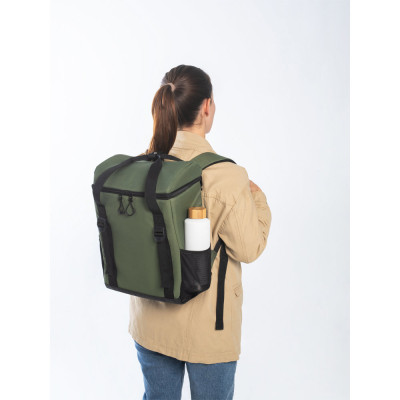 ROMA L. Thermal backpack padded in recycled polyester 600D ripstop 16 L